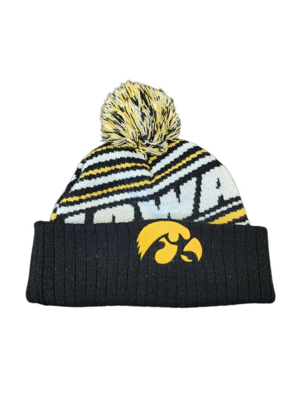 Iowa Hawkeyes Beanie Cap Captivating Headwear Knit Hat Embroidered Logo One Size
